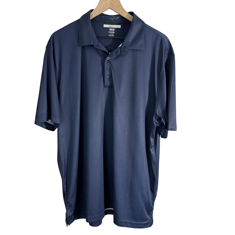 Greg Norman‎ ML75 Play Dry Pullover Short Sleeve Polo Shirt Blue Extra Large